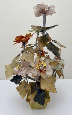 Vintage Chinese Jade Quartz Bonsai Tree Sculpture - 3450522