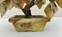 Vintage Chinese Jade Quartz Bonsai Tree Sculpture - 3450524