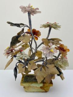 Vintage Chinese Jade Quartz Bonsai Tree Sculpture - 3450526
