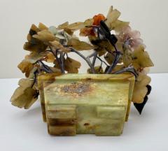 Vintage Chinese Jade Quartz Bonsai Tree Sculpture - 3450527