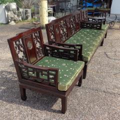 Vintage Chinoiserie Ming Style Rosewood Sofa - 2700256