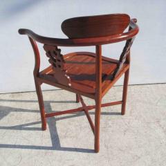 Vintage Chinoiserie Rosewood Corner Chair - 2669764