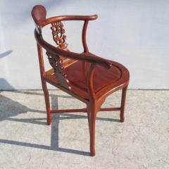 Vintage Chinoiserie Rosewood Corner Chair - 2669765