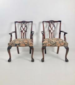 Vintage Chippendale Style Armchairs A Pair - 1828390