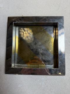 Vintage Chrome Catchall Tray With Stripe Detail - 4564238