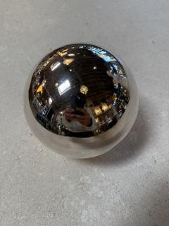 Vintage Chrome Orb Candle Holder with Snuffer Lid - 4564007