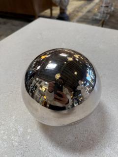 Vintage Chrome Orb Candle Holder with Snuffer Lid - 4564011