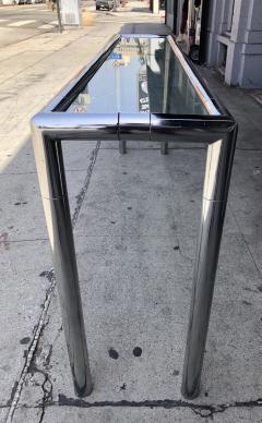 Vintage Chrome and Glass Console Table - 741593