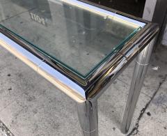 Vintage Chrome and Glass Console Table - 741594