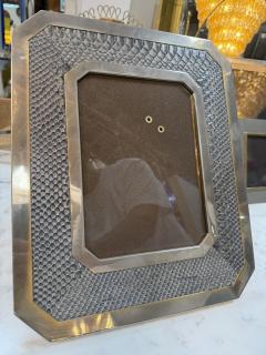 Vintage Chrome and Snakeskin Picture Frame - 4713390