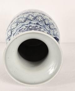 Vintage Classic Blue White Double Happiness Vase - 4576775