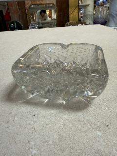 Vintage Clear Textured Glass Ashtray with Bubble Pattern - 4564193
