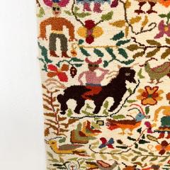 Vintage Colorful Neu Meister Artisan Tapestry Wall Art Folk Art Rug Ecuador - 2956051
