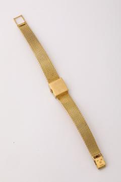 Vintage Corum 18K White Gold Diamond Watch with Woven Gold Bracelet - 4270358