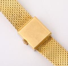 Vintage Corum 18K White Gold Diamond Watch with Woven Gold Bracelet - 4270360