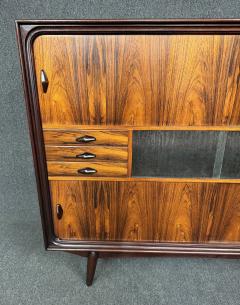 Vintage Danish Mid Century Modern Rosewood Credenza Hutch - 3734515