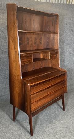 Vintage Danish Mid Century Modern Rosewood Secretary Bookcase - 3301327