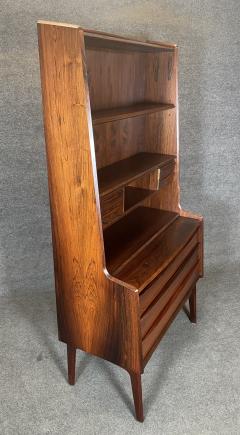 Vintage Danish Mid Century Modern Rosewood Secretary Bookcase - 3301329
