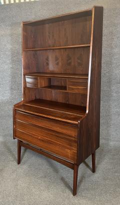 Vintage Danish Mid Century Modern Rosewood Secretary Bookcase - 3301330