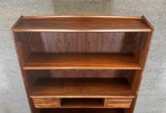 Vintage Danish Mid Century Modern Rosewood Secretary Bookcase - 3301332