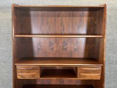 Vintage Danish Mid Century Modern Rosewood Secretary Bookcase - 3301335