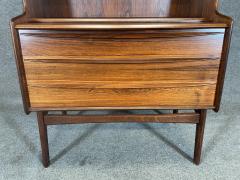 Vintage Danish Mid Century Modern Rosewood Secretary Bookcase - 3301336