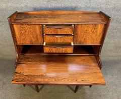 Vintage Danish Mid Century Modern Rosewood Secretary Desk - 3508653