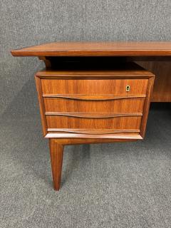 Vintage Danish Mid Century Modern Teak Floating Writing Desk - 3713226