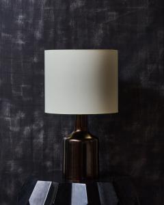 Vintage Dark Glazed Ceramic Table Lamp - 2574030