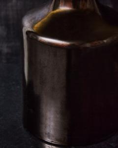 Vintage Dark Glazed Ceramic Table Lamp - 2574034