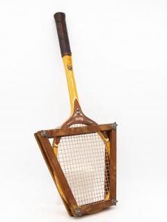 Vintage Davis Tennis Racket with Press USA 1970s - 3606721