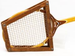 Vintage Davis Tennis Racket with Press USA 1970s - 3606724
