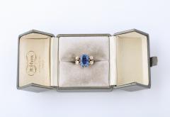 Vintage Deco Sapphire 18 K Gold Ring - 2088424