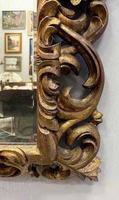 Vintage Deeply Carved Giltwood Acanthus Beveled Mirror Rococo Style - 4402205
