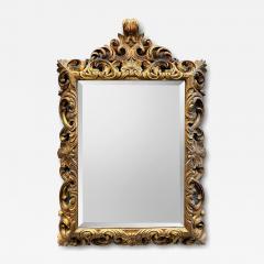 Vintage Deeply Carved Giltwood Acanthus Beveled Mirror Rococo Style - 4402534