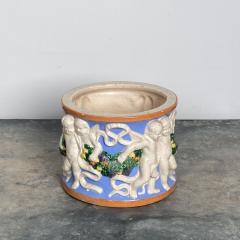 Vintage Della Robbia Round Cache Pot Italy Circa 20th Century - 2851469