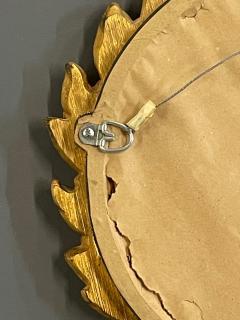 Vintage Diminutive Mario Buatta Designer Giltwood Carved Wall Mirror Leaf - 2692032
