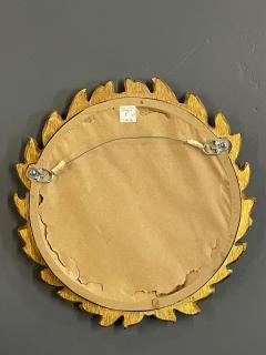 Vintage Diminutive Mario Buatta Designer Giltwood Carved Wall Mirror Leaf - 2692033