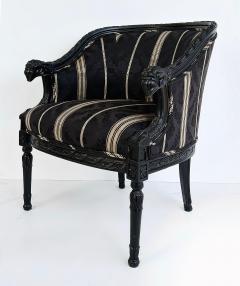 Vintage Ebonized Carved Rams Head Berg re Chairs Pair - 4663550