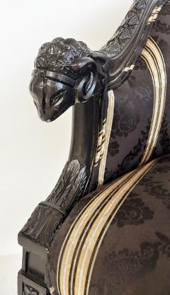 Vintage Ebonized Carved Rams Head Berg re Chairs Pair - 4663583