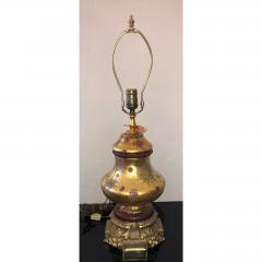 Vintage Eglomese French Art Glass Gilt Bronze Table Lamp - 1705578