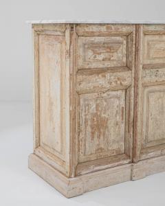 Vintage Egyptian Paneled Bar with Marble Top - 3471042