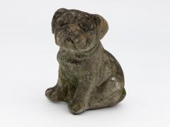 Vintage English Bulldog or Pug Dog Stone Garden Statue English mid 20th C  - 4639386