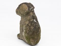 Vintage English Bulldog or Pug Dog Stone Garden Statue English mid 20th C  - 4639388