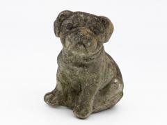 Vintage English Bulldog or Pug Dog Stone Garden Statue English mid 20th C  - 4639390
