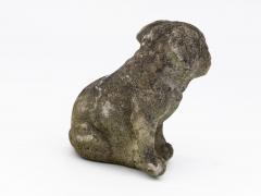 Vintage English Bulldog or Pug Dog Stone Garden Statue English mid 20th C  - 4639391