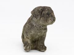 Vintage English Bulldog or Pug Dog Stone Garden Statue English mid 20th C  - 4639392