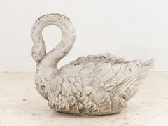 Vintage English Painted Swan Planters Pair - 3120569