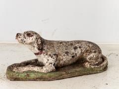 Vintage English Reconsitituted Stone Dalmatian Dog Garden Ornament Mid 20th C  - 4061988