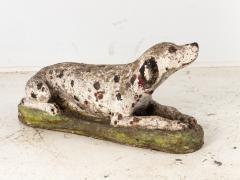 Vintage English Reconsitituted Stone Dalmatian Dog Garden Ornament Mid 20th C  - 4061996